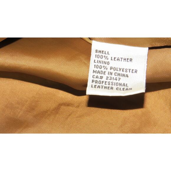 Vintage Talbots 100% Genuine Leather Jacket Mandarin Collar Women's Petite 18W - Picture 3 of 14